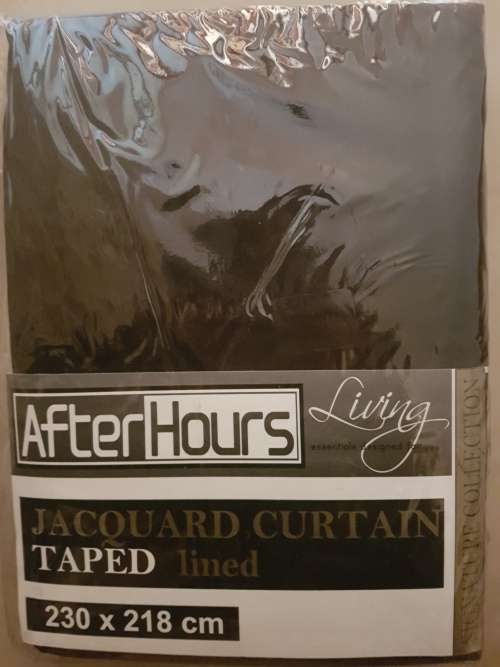 After Hours Jacquard Curtain Taped Lined (230x218cm)