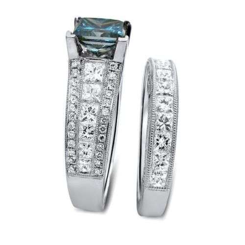 (R1700.00) ****2PC BLUE SAPPHIRE**** WOMAN 925 (STAMPED) SILVER RING SIZE 10 (SA S)