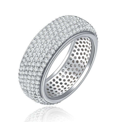 (R1600.00) ***ELEGANT*** WOMAN ROUND CUT SAPPHIRE 925 (STAMPED) SILVER RING SIZE 8 (SA Q)