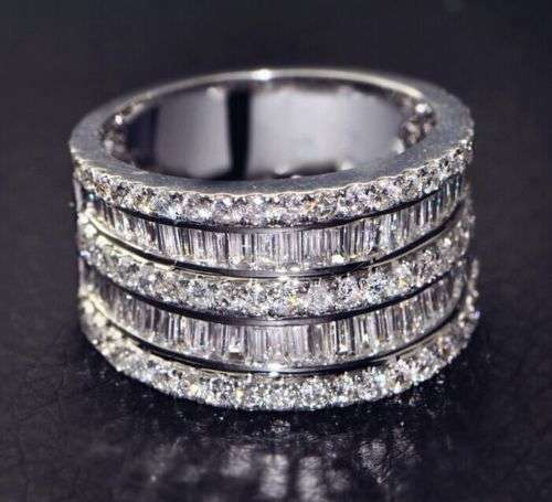 *****WOW!!!!***** WHITE SAPPHIRE 2.55ct & ZIRCON WOMAN RING SIZE 7(O)/ 8(Q)/ 9(R)