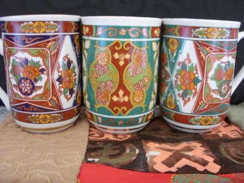 Imperial Imari tea mugs x 3