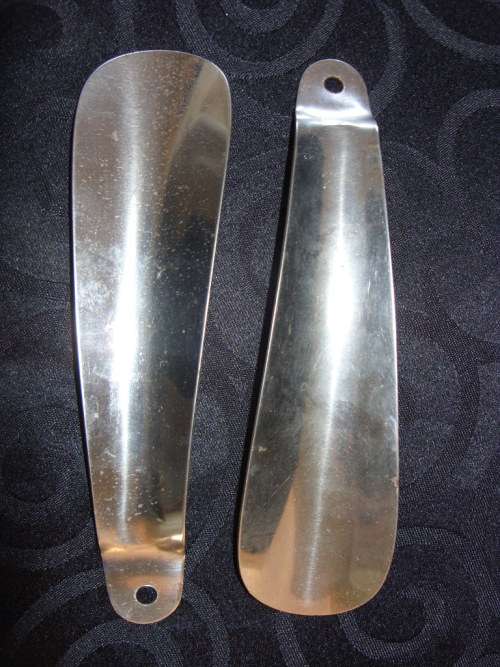 Vintage metal shoe horns x 2