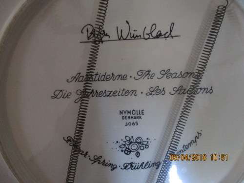 Bjorn Wiinblad for Rosenthal wall hanging plate 'The Seasons' - 357 mm wide