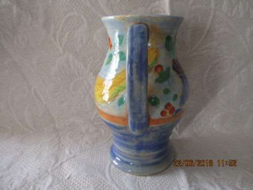 Royal Doulton Jug - glazed over handpainted fruit - 193 mm high