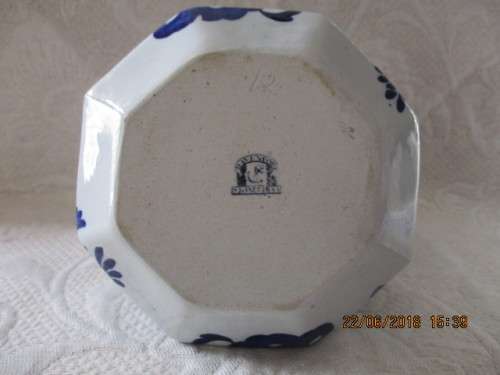 Davenport blue & white bone china Jug - 152 mm high