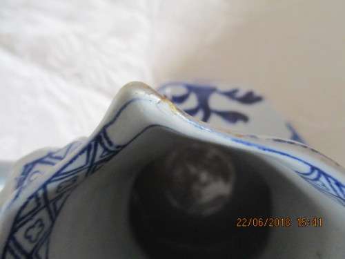 Davenport blue & white bone china Jug - 152 mm high