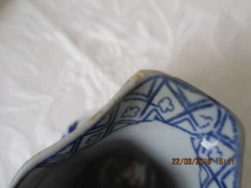 Davenport blue & white bone china Jug - 152 mm high