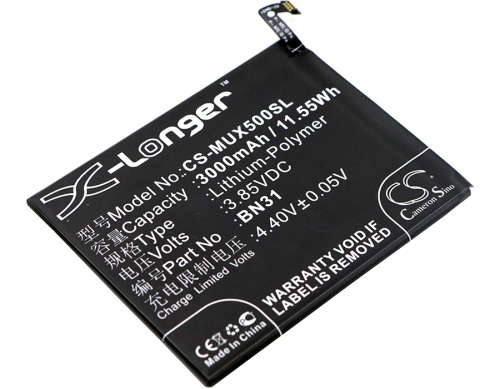Mobile, SmartPhone Battery   CS-MUX500SL  for  XIAOMI 5X  etc.
