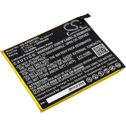 Ebook, eReader Battery    CS-ABD043SL  for  AMAZON  Kindle Fire 7`  etc.