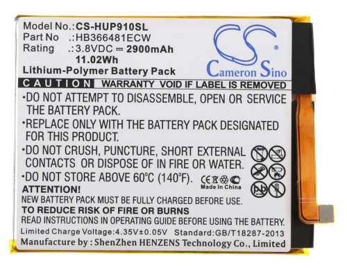 Mobile, SmartPhone Battery  CS-HUP910SL  for  HUAWEI P9 etc.