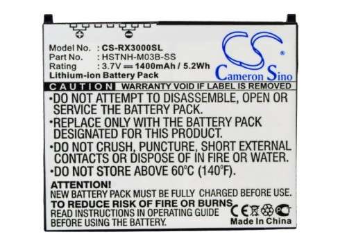 PDA, Pocket PC Battery  CS-RX3000SL  for  HP iPAQ hx2000 etc.