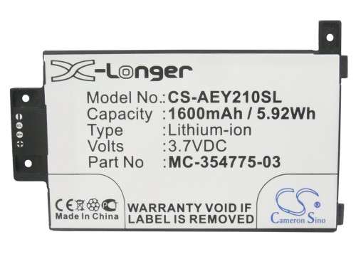 Ebook, eReader Battery  CS-AEY210SL  for  AMAZON Kindle Paperwhite 2014 Version etc.