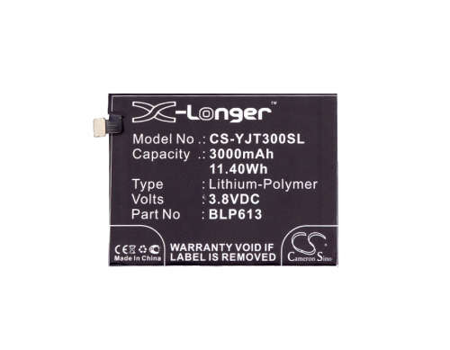 Mobile, SmartPhone Battery CS-YJT300SL for ONEPLUS 3 etc.
