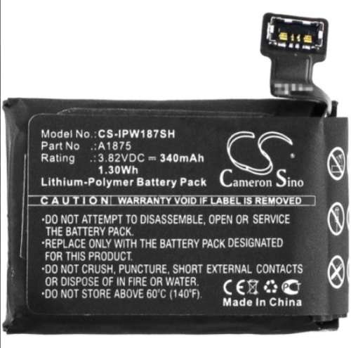Smartwatch Battery  CS-IPW187SH  for Apple Watch Series 3  42mm A1875 etc.