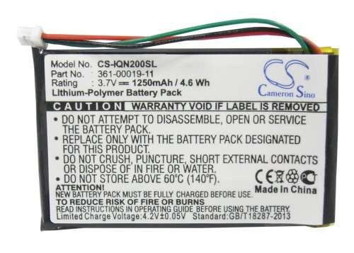 GPS, Navigator Battery CS-IQN200SL for Garmin Nuvi 200 etc.