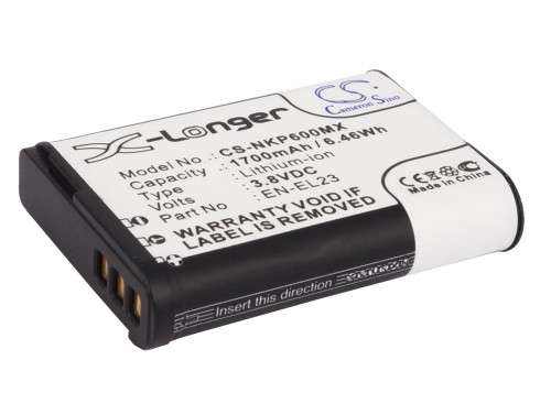 Camera Battery CS-NKP600MX for NIKON Coolpix P600 etc.