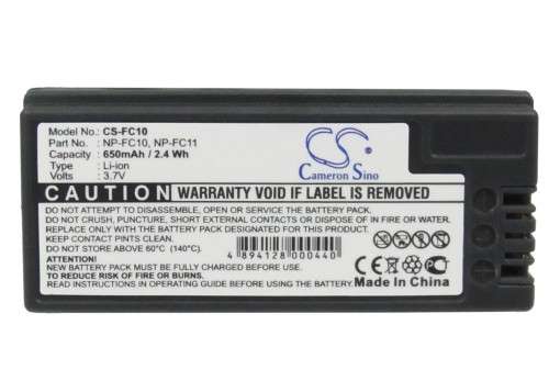Camera Battery CS-FC10 for SONY NP-FC10 etc.