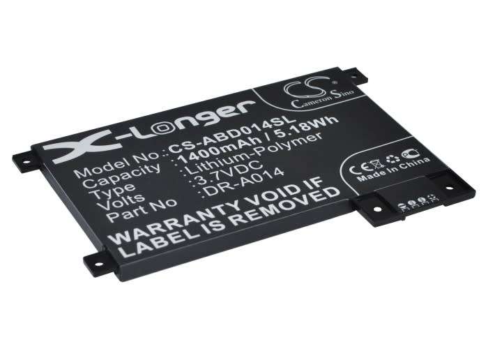 Ebook, eReader Battery CS-ABD014SL for AMAZON D01200 DR-A014 etc