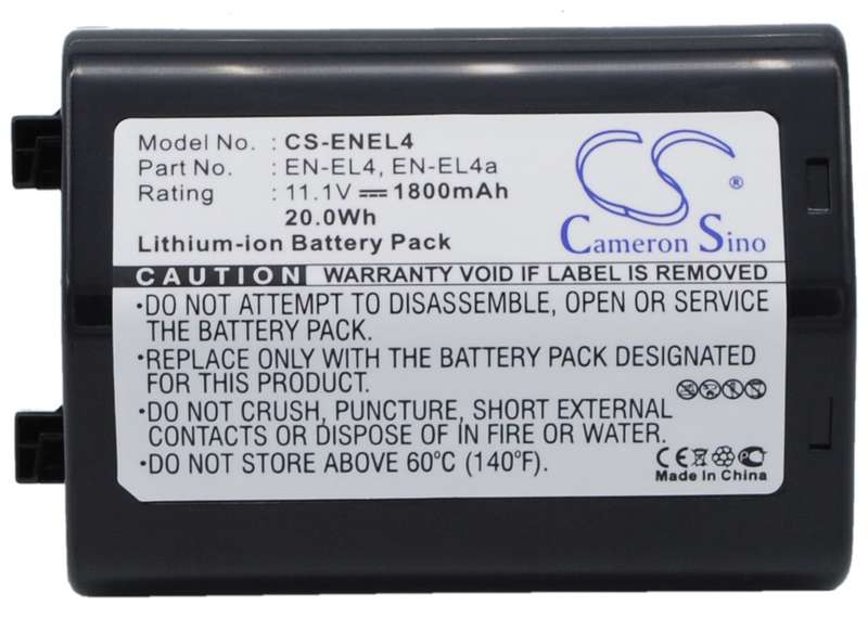 Camera Battery CS-ENEL4 for NIKON EN-EL4 etc.
