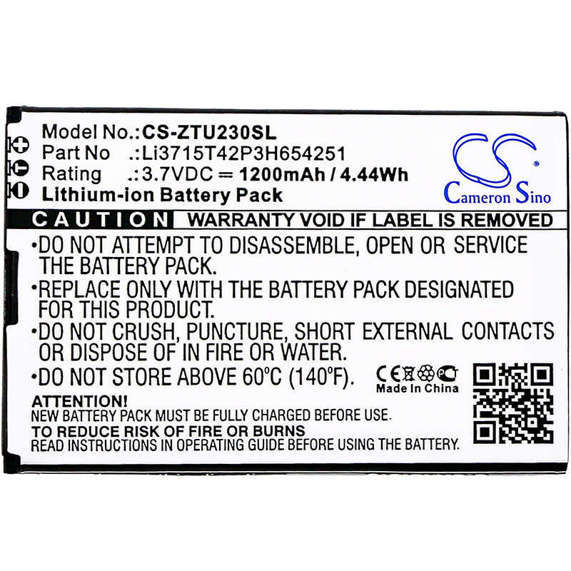 Cameron Sino Mobile, SmartPhone Battery CS-ZTU230SL for VODAFONE 945 etc.