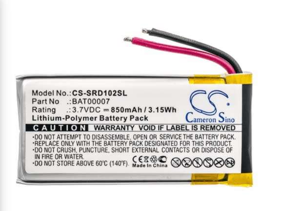 Wireless Headset Battery  CS-SRD102SL  FOR  Cardo  Packtalk Duo  etc.