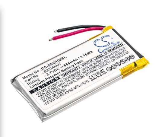 Wireless Headset Battery  CS-SRD102SL  FOR  Cardo  Packtalk Duo  etc.