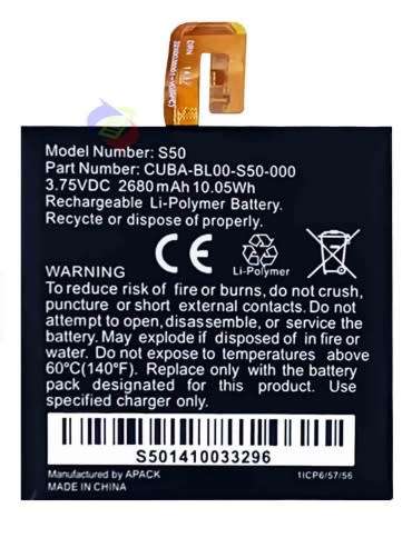 Mobile, SmartPhone Battery  ITCS-CATS50  for  CATERPILLAR CUBA-BL00-S50-000, S50
