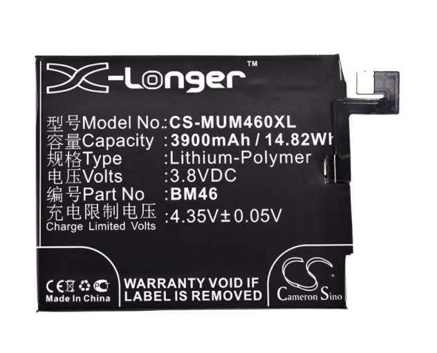 Mobile, SmartPhone Battery CS-MUM460XL for XIAOMI Note 3 Dual SIM BM46