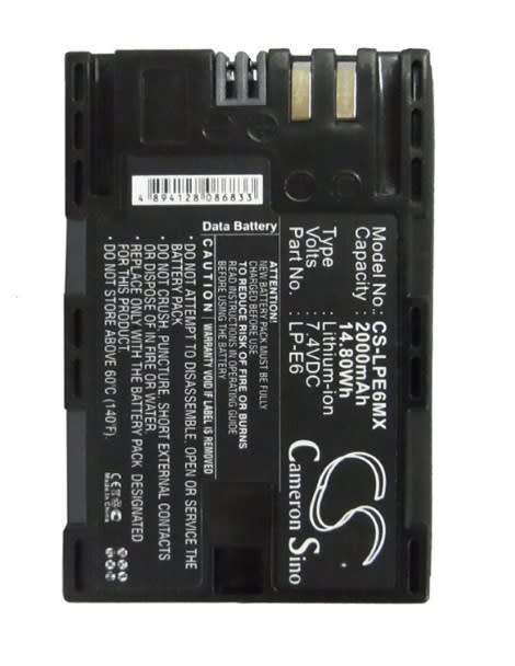 Camera Battery CS-LPE6MX for CANON EOS 7D etc.