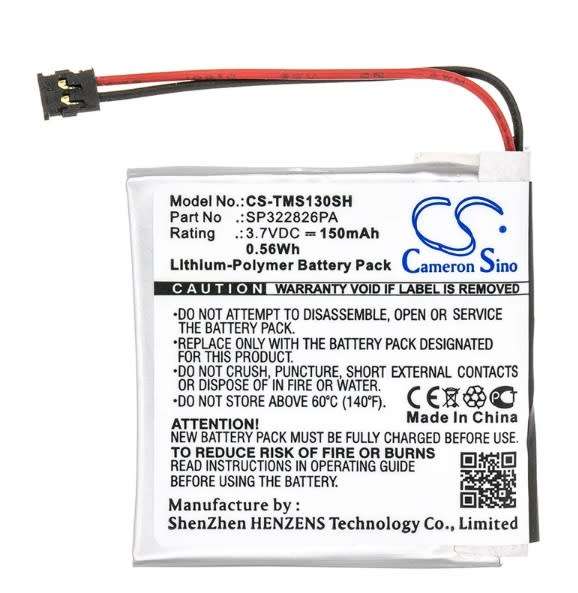 Smartwatch Battery CS-TMS130SH  for  TomTom Spark 3 Spark Cardio 2 Spark 3 GPS Li-Polymer 150mAh