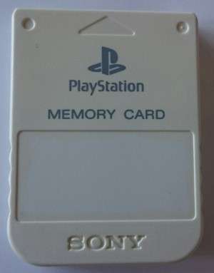 Original White PlayStation PS1 Memory Card (Retro)