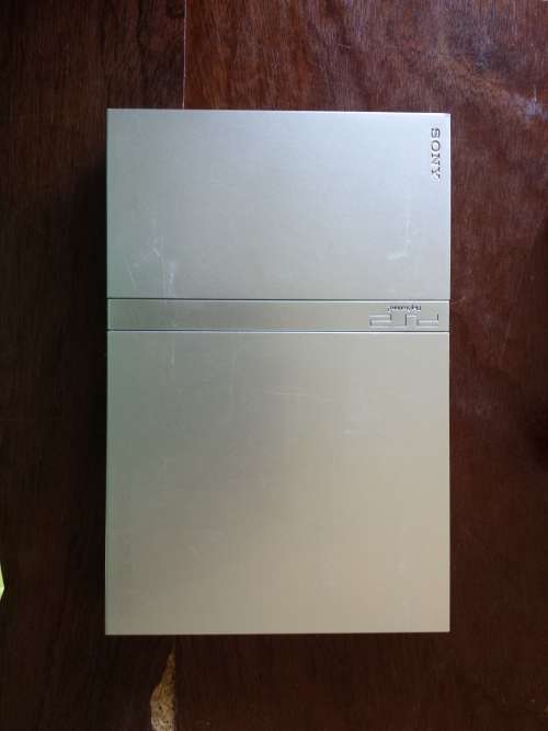 Silver Slimline PS2 Console, Original Controller + memory card