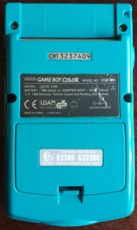 Teal Game Boy Colour Console (Retro)