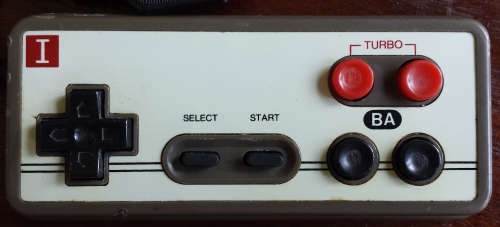 White/Grey "TV Computer Game" Famiclone Console + 2 Controllers