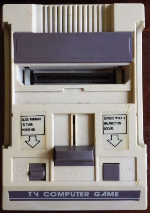 White/Grey "TV Computer Game" Famiclone Console + 2 Controllers