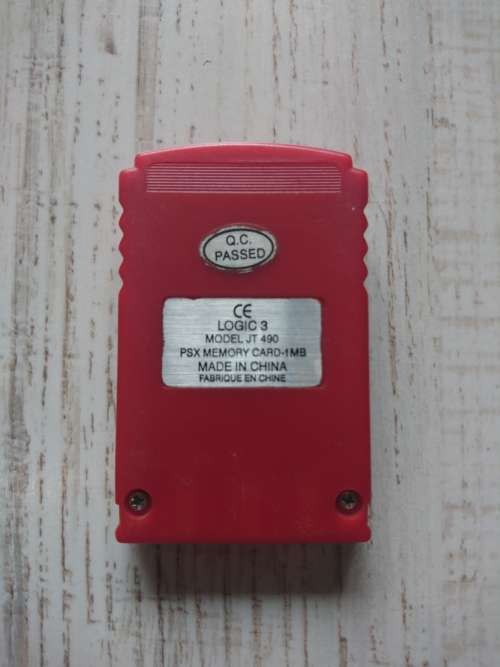 Logic 3 PS1 Memory Card 1mb (Red)