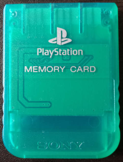 Official PS1 Memory Card (Green) (Retro)