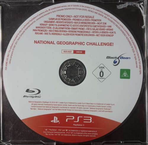 National Geographic Challenge - PS3 (Promo Version) (Full Game)