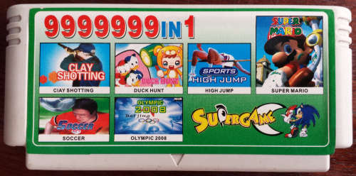 9999999 in 1 (Olympic 2000, Mario, Duck Hunt, Sports Games) - Famiclone (Retro)
