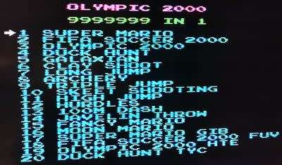 9999999 in 1 (Olympic 2000, Mario, Duck Hunt, Sports Games) - Famiclone (Retro)