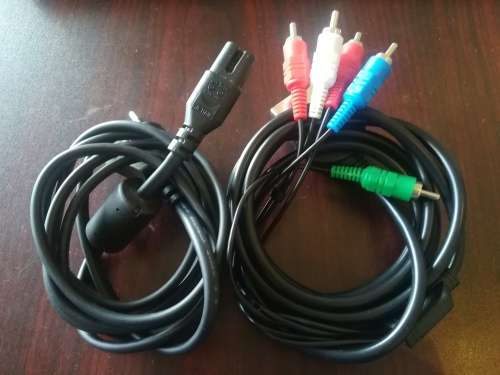 Original Xbox Controller (Fat Duke), Component Cable + Power cable