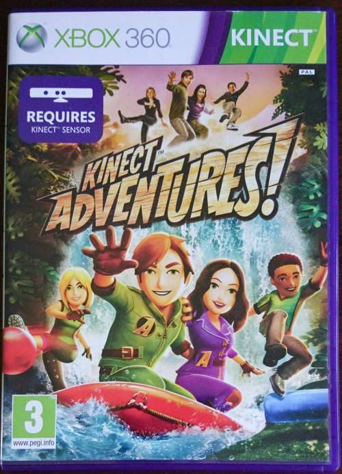Kinect Adventures + Kinect Sensor - Xbox 360 (incl power supply)