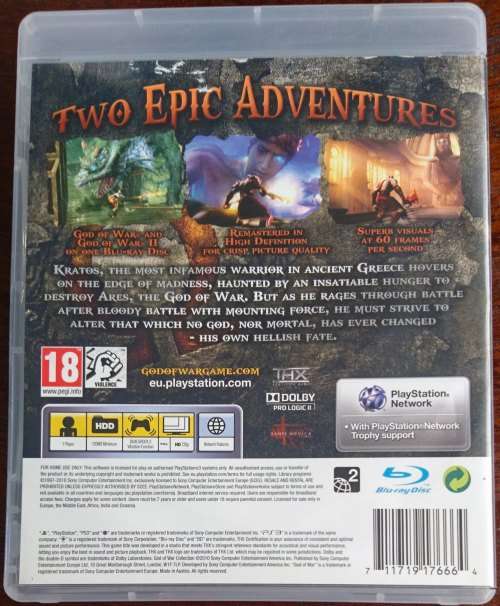 God of War Collection HD (GOW 1 and 2) - PS3