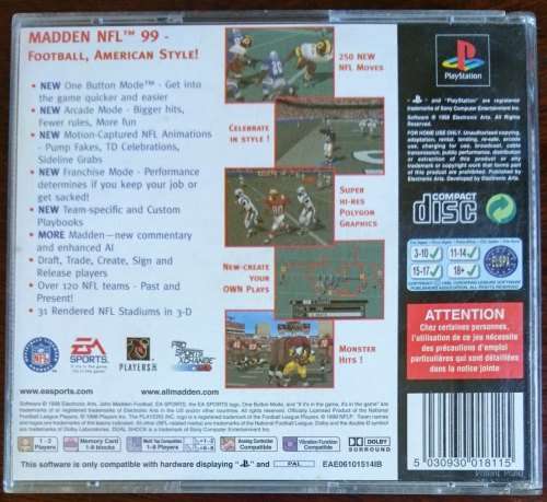 Madden NFL 99 - PS1 (Retro)