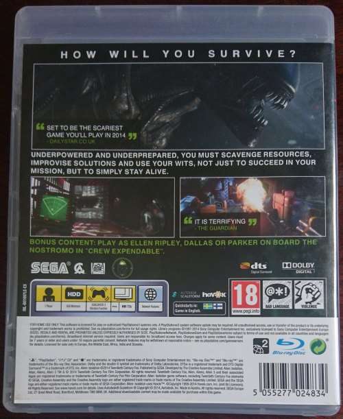 Alien Isolation (Nostromo Edition) - PS3