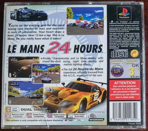 Le Mans: 24 Hours - PS1 (Retro)(Infogrames)