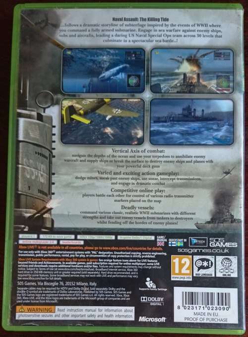 Naval Assault The Killing Tide - Xbox 360