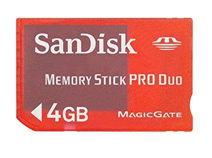 Sandisk Pro Duo Memory Card 4GB (Red)