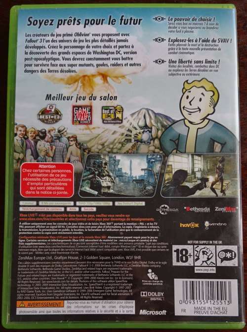 Fallout 3 - Xbox 360 (French only)