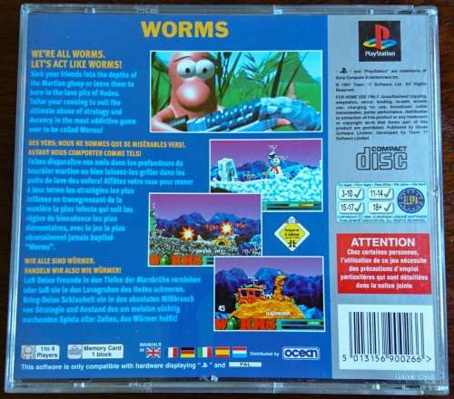 Worms - PS1 (Platinum)(Retro)